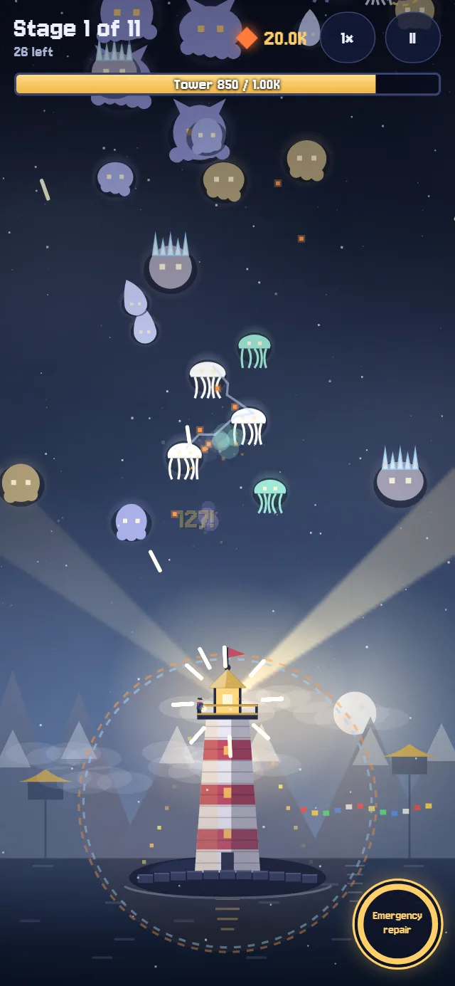 The Celestial Mountains at night, on a phone.