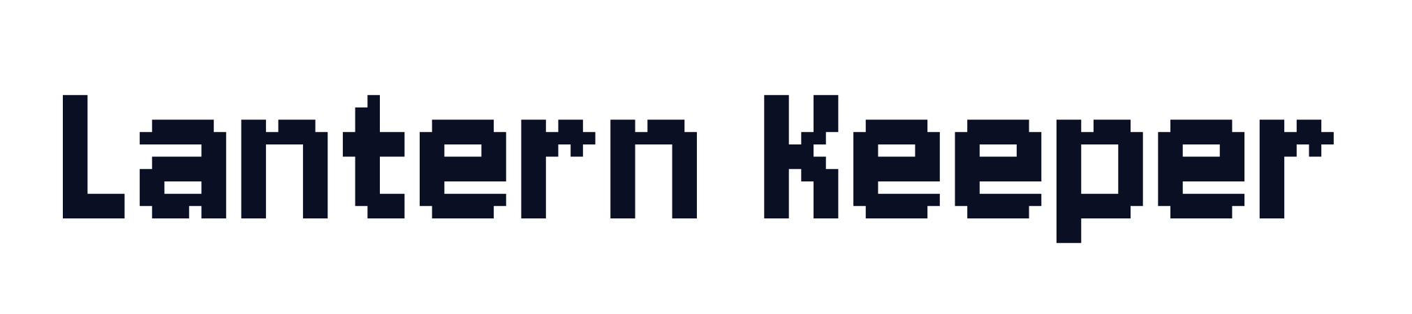 Lantern Keeper wordmark in dark blue